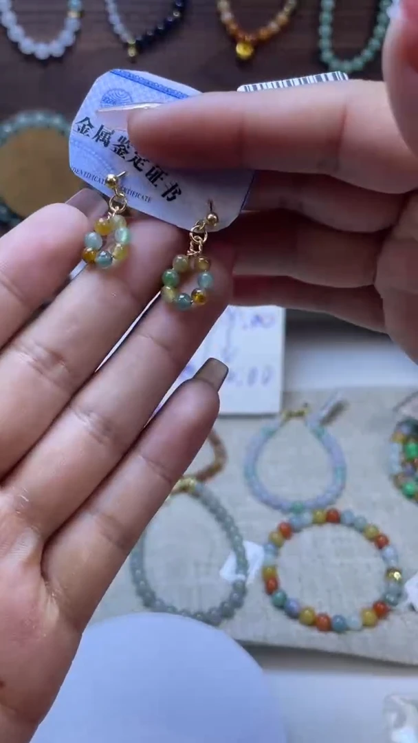 未镶嵌翡翠耳饰耳钉