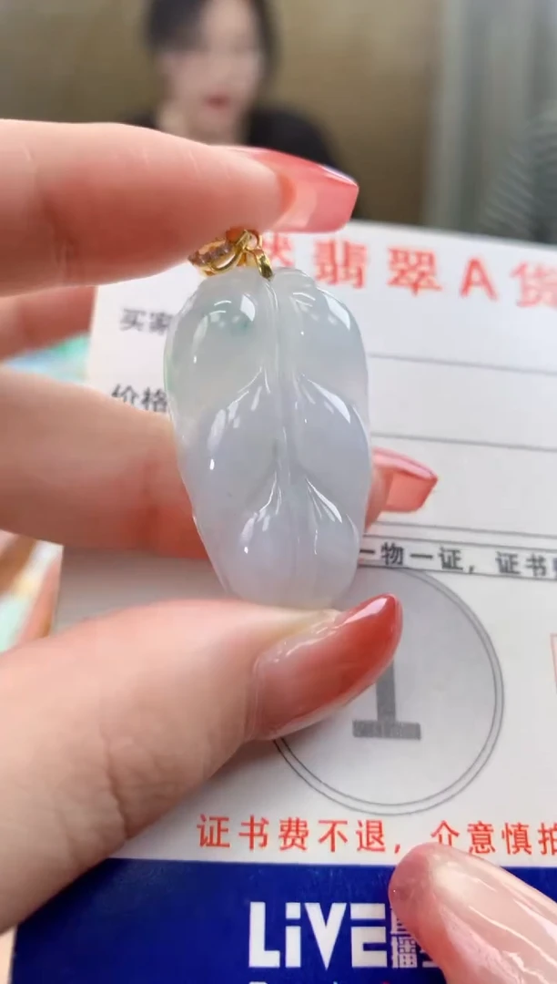 颈饰未镶嵌翡翠 天然A货翡翠挂件