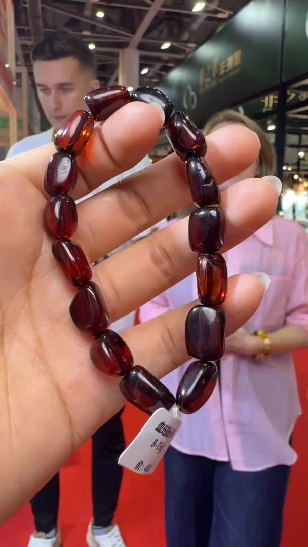 未镶嵌琥珀手链杭州珠宝展假一罚十