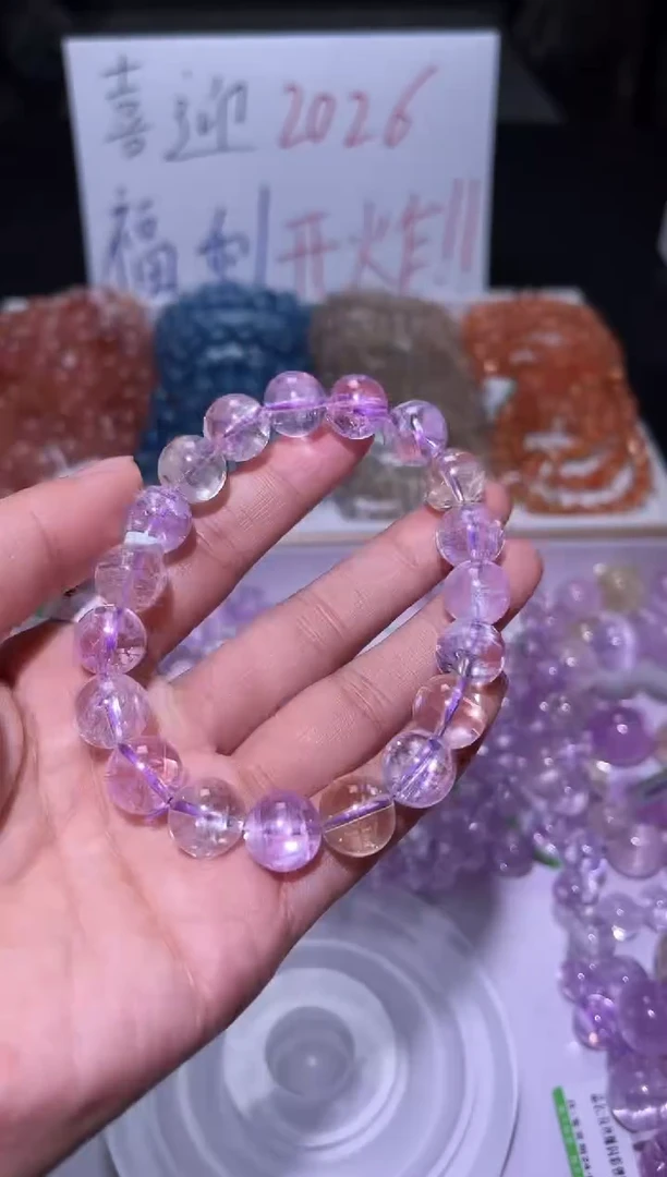未镶嵌锂辉石手串J051-11mm紫锂辉单圈-多样性发其一