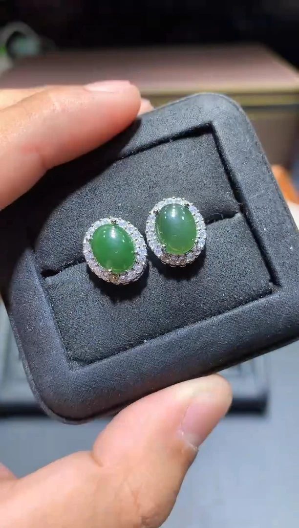 【闪购商品】和田玉耳饰未镶嵌G54【多样性发其一】