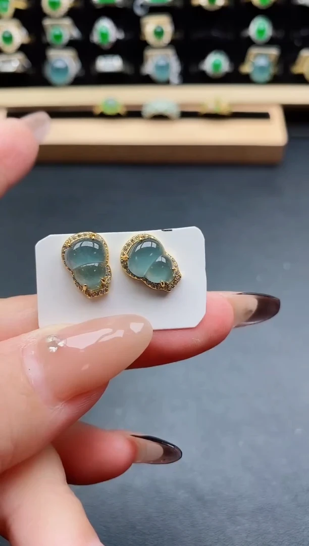 银S925镶嵌戒指翡翠1