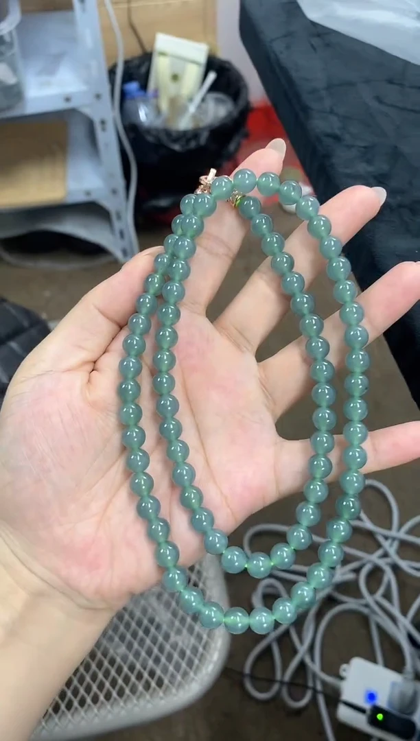 项链未镶嵌翡翠天然翡翠珠链