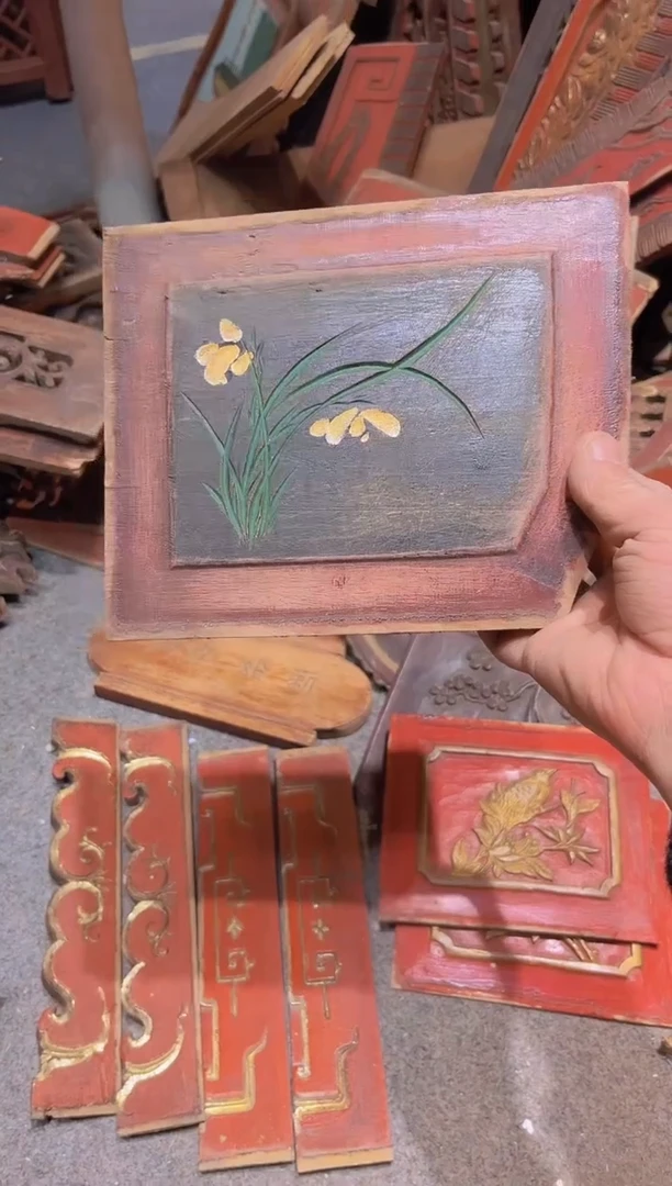 【闪购商品】香榧木老木雕老物件花板