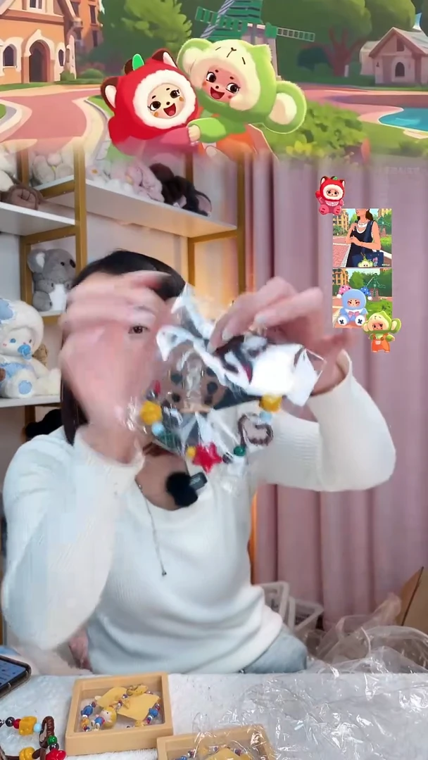 毛绒小饼干手机链
