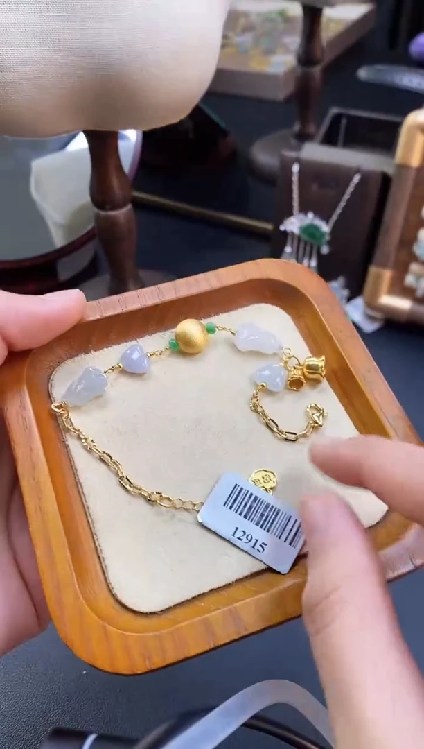 颈饰银S925镶嵌翡翠12915