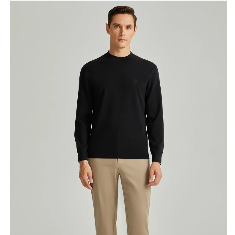 【澳洲绵羊毛】Satchi男装男士针织羊毛衫新款打底保暖套衫毛衣男