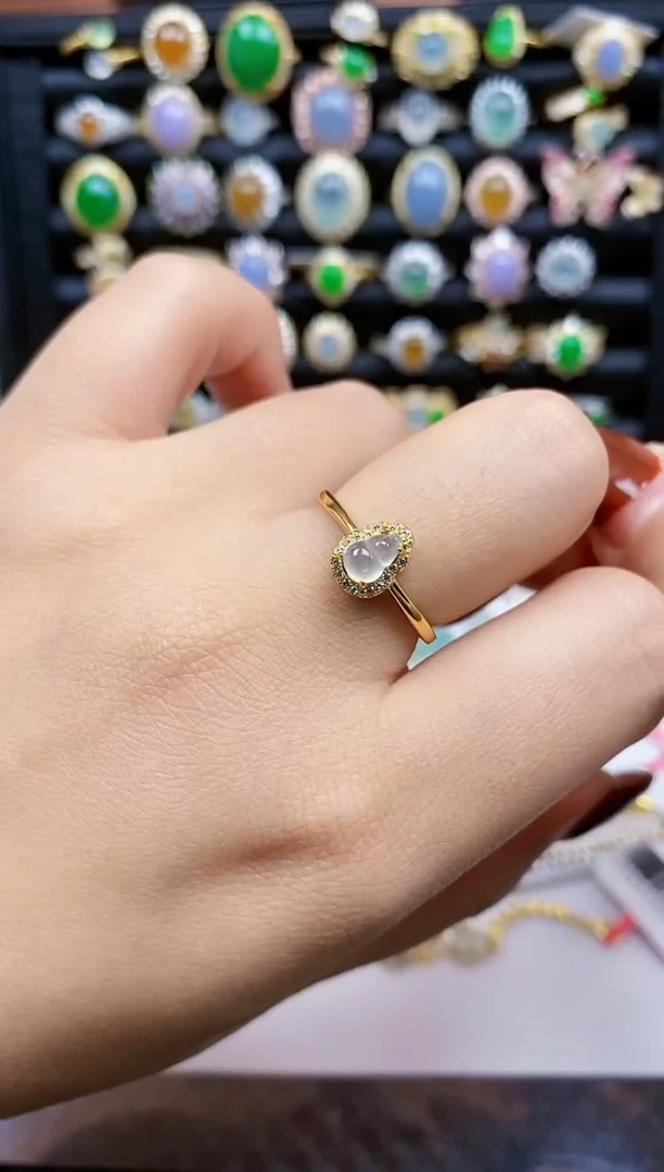 银S925镶嵌戒指翡翠96