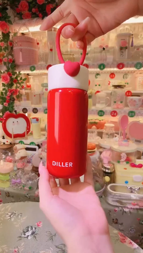 摆件品质好发货快放心拍！红色保温杯