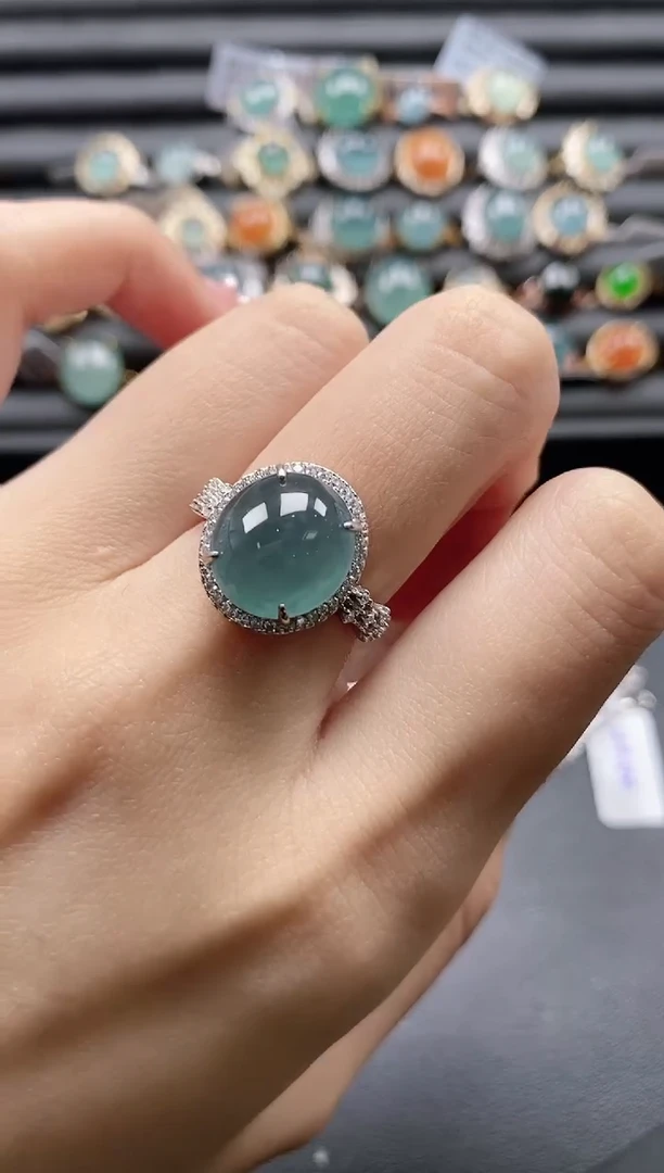 【闪购商品】翡翠戒指银S925镶嵌1111