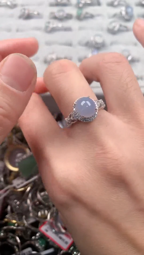 银S925镶嵌戒指翡翠1                           9