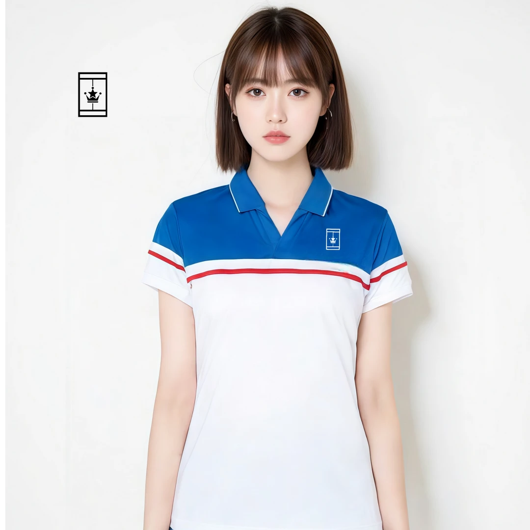 网球速干V领T恤女款