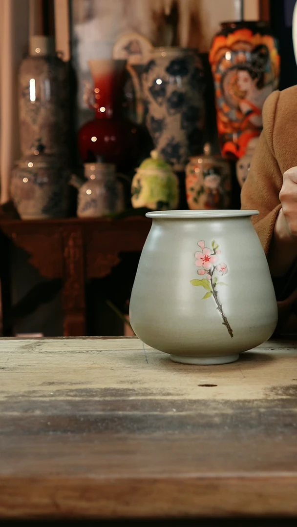 【闪购商品】瓷片景德镇纯手工釉下彩精品花瓶