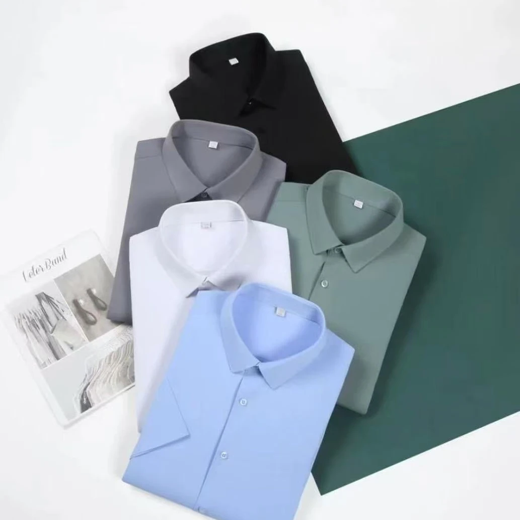 【 1 件装】高品质夏季薄款衬衫免烫免打理高级商务男士衬衫衬衣