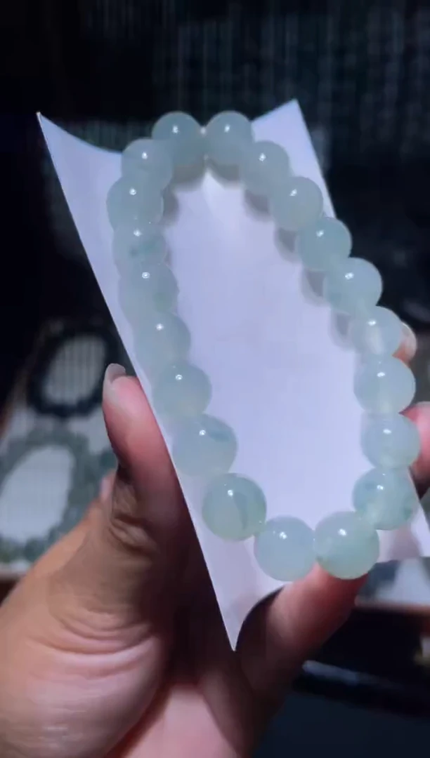 未镶嵌定制翡翠天然缅甸翡翠手串38