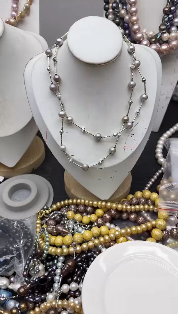 淡水珍珠钛钢颈饰1