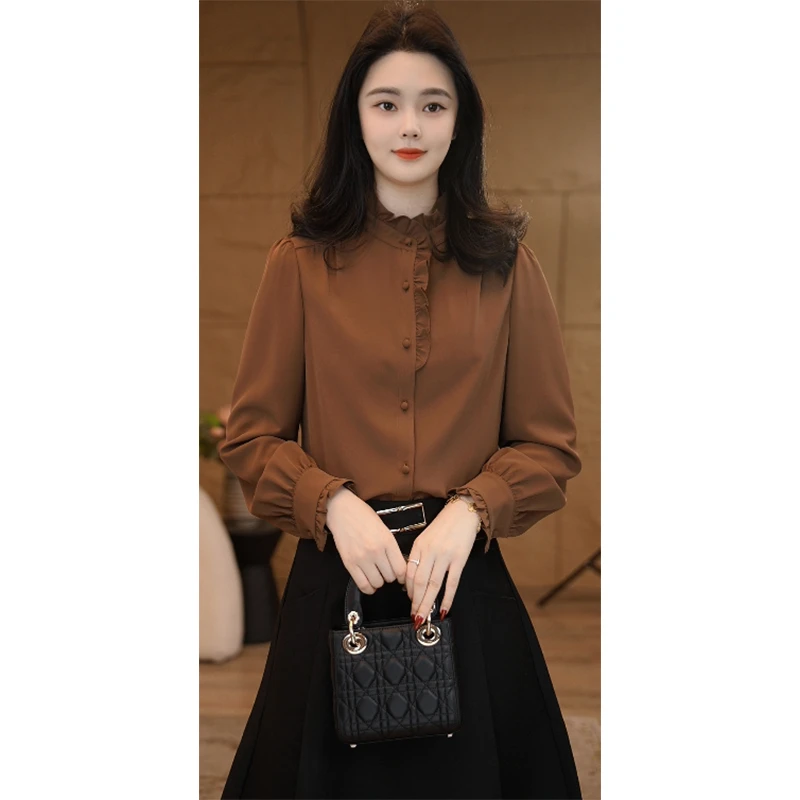 【南桥甄选】流光风曼贝衬衫女士高级显瘦老钱风松弛感女装贵气