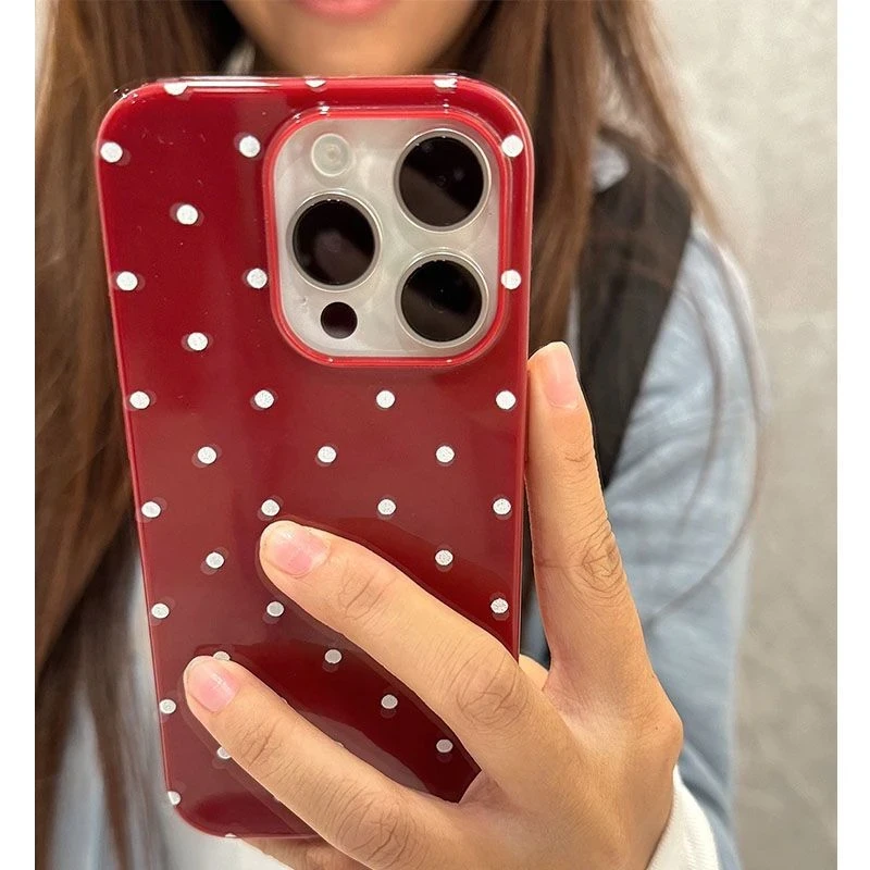 BANCAins复古波点适用iPhone15/16promax手机壳苹果14/13果冻壳12