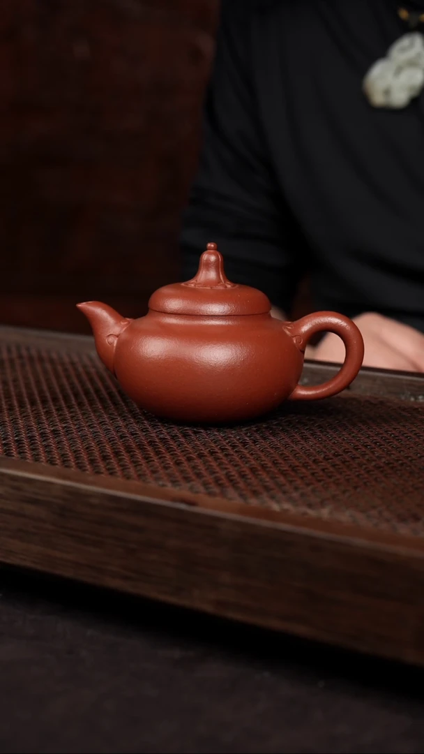 【闪购商品】紫砂茶壶【唐门】红降坡牵牛花