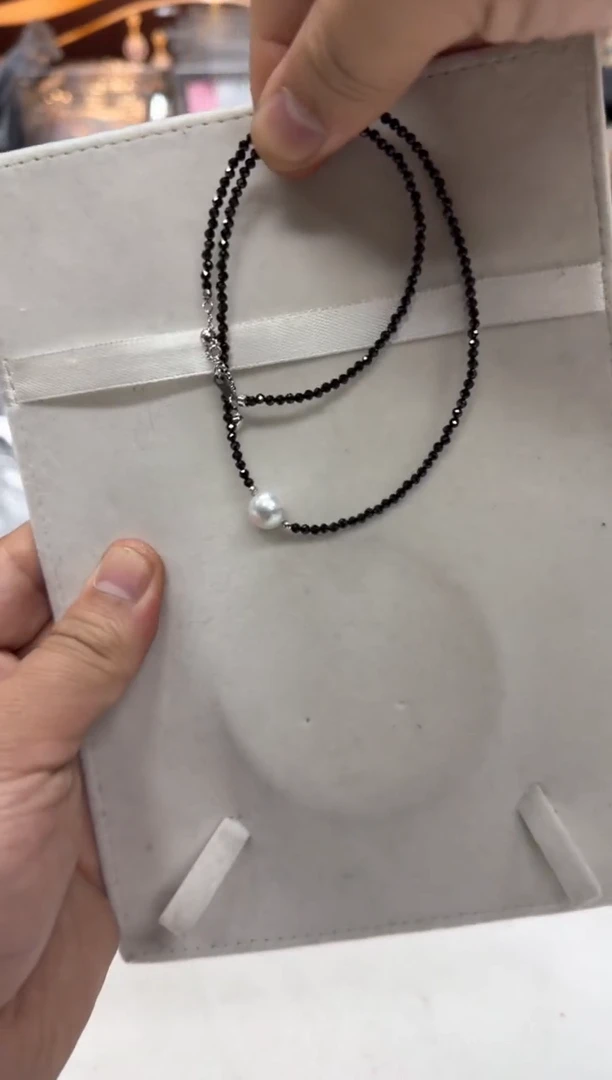 【闪购商品】海水珍珠项链银S925镶嵌8mm