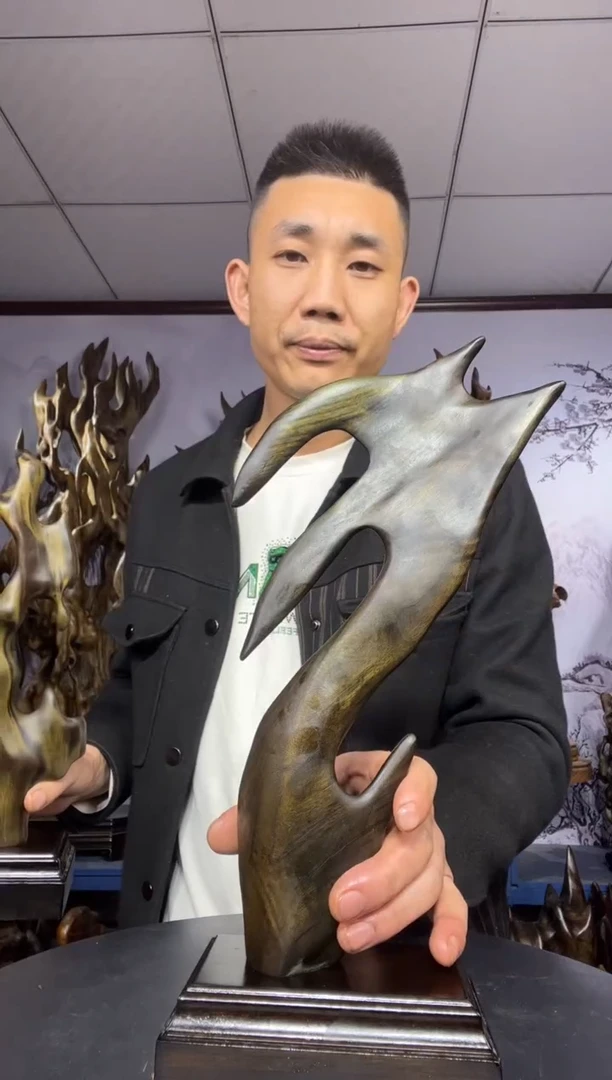 金丝楠木雕款阳**照金丝楠木工艺品摆件