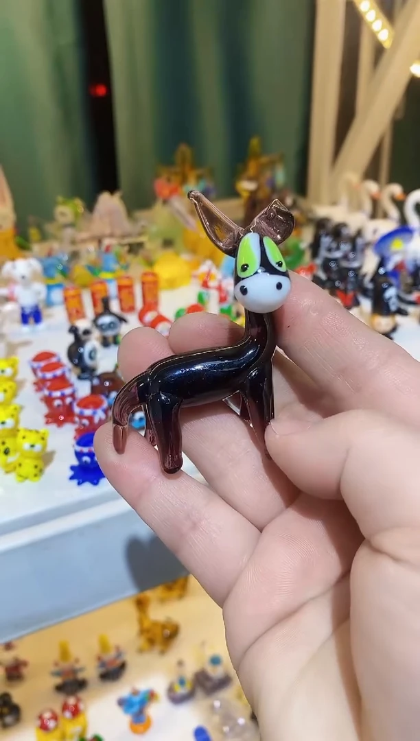【闪购商品】琉璃手工艺品绿眼毛驴