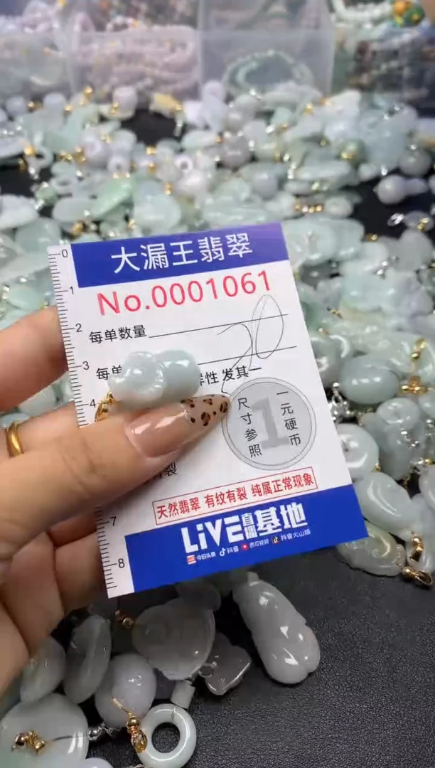 翡翠未镶嵌吊坠(不含链)1061