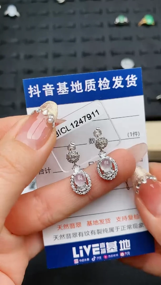 【闪购商品】翡翠耳饰银S925镶嵌..........