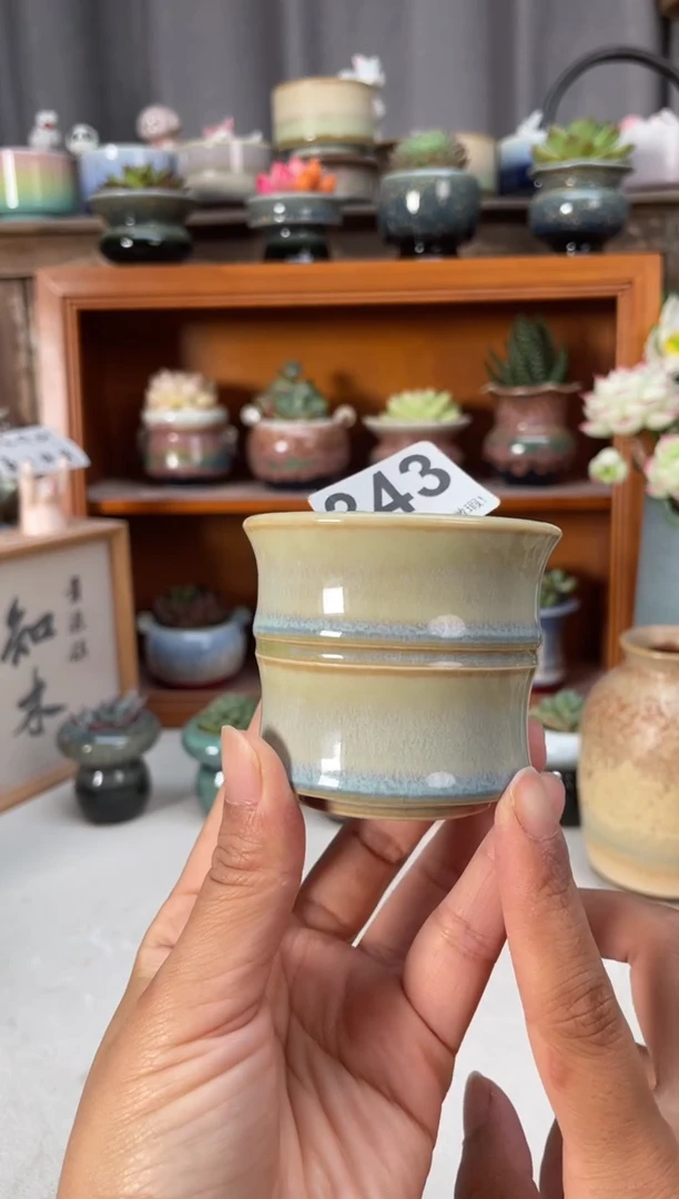 瓷片343知木小芳花盆