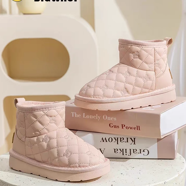 【2025冬季新款】615小宝女童雪地靴加厚保暖防滑软底