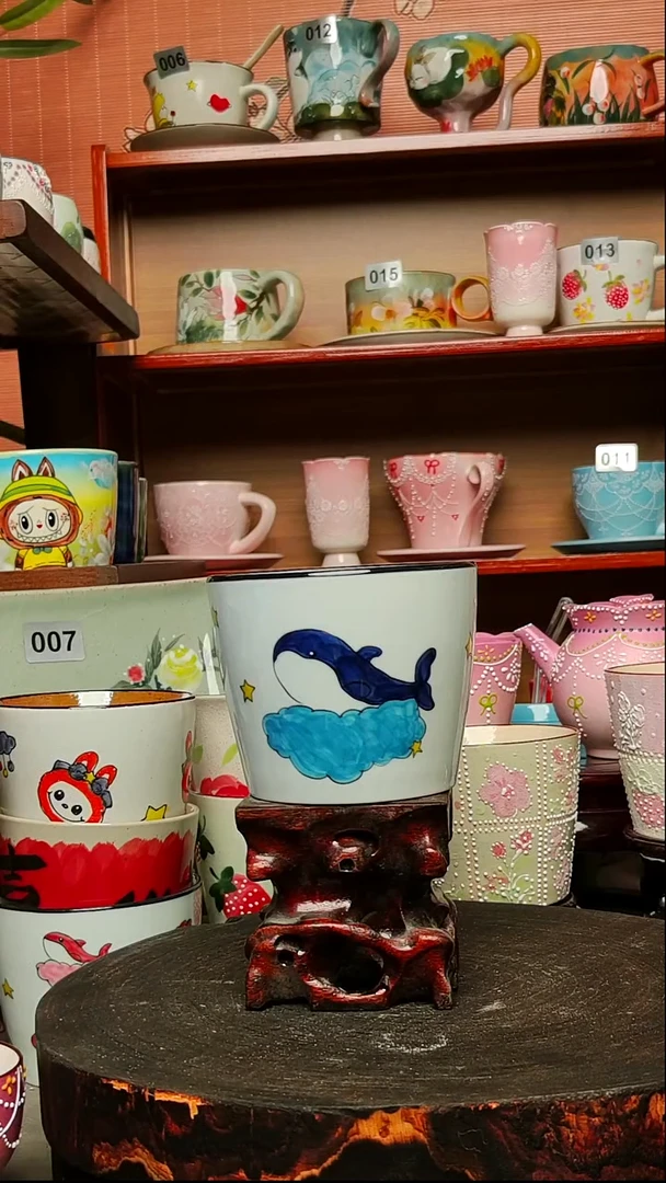 摆件陶景德镇手绘创意陶瓷有瑕