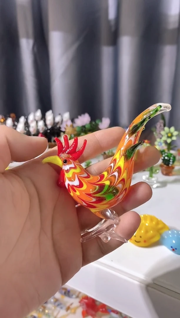 琉璃手工艺品大公鸡