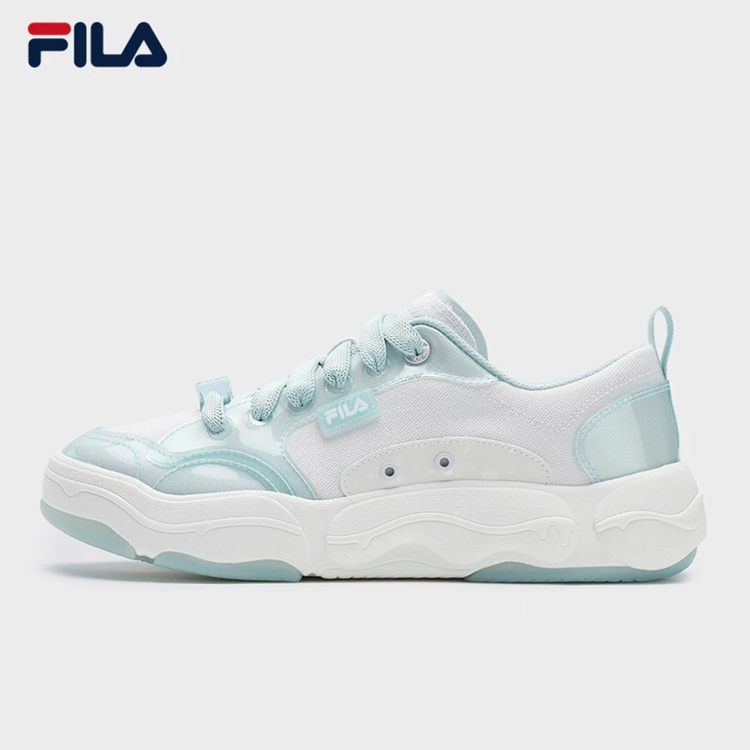 FILA 斐乐官方女鞋BURGER ICE复古帆布鞋25夏新时尚美式百搭休闲