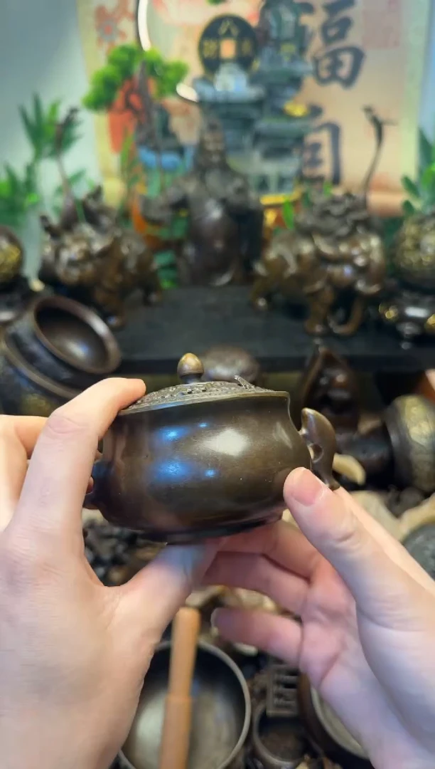 买铜就来旺铜杂货铺！（双鱼耳香薰炉）