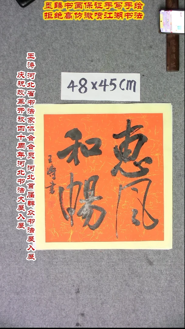 书法王涛书法作品保证手写