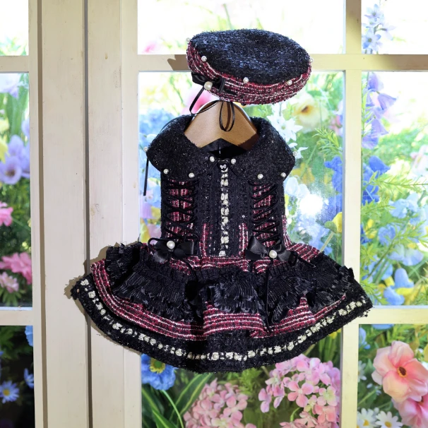 狗狗衣服小型犬比熊衣服小香风外套猫咪裙子博美衣服秋冬保暖洋气