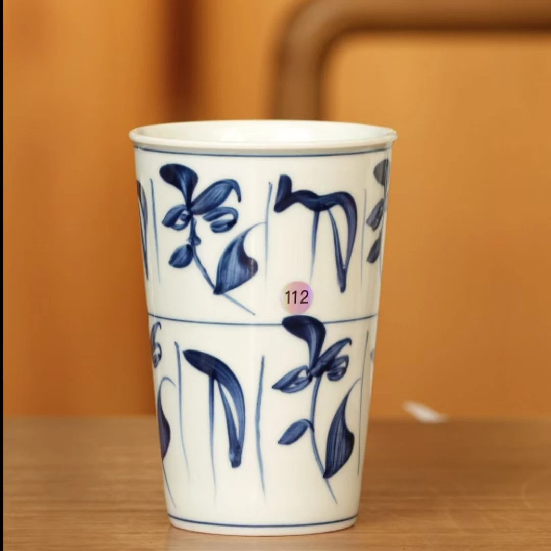 【墨舍名窑】古窑圣火茶花刀字大可乐杯 112