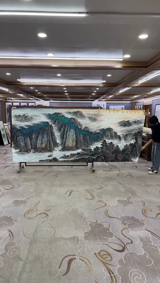 绘画绘画Y-张伦玉-大丈二-山水画