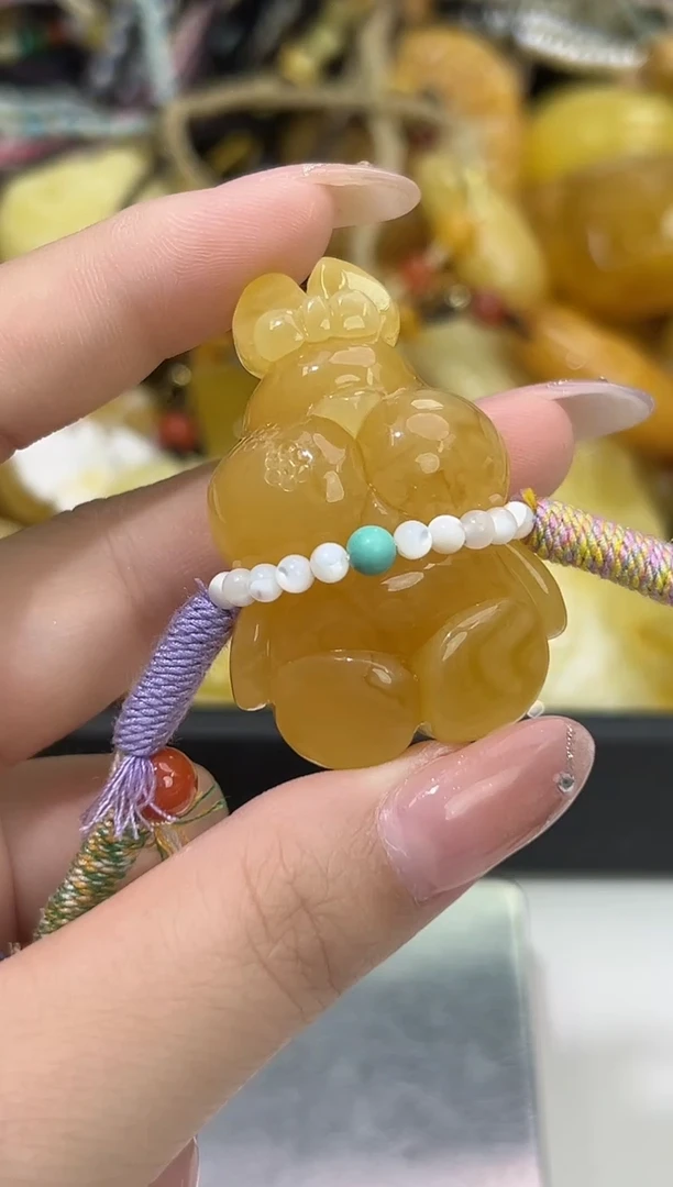 裸石琥珀未镶嵌琥珀蜜蜡吊坠