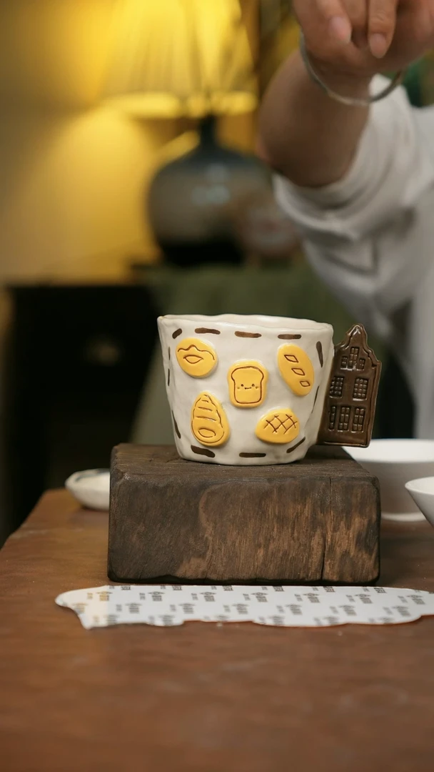 摆件亲工手绘陶瓷～