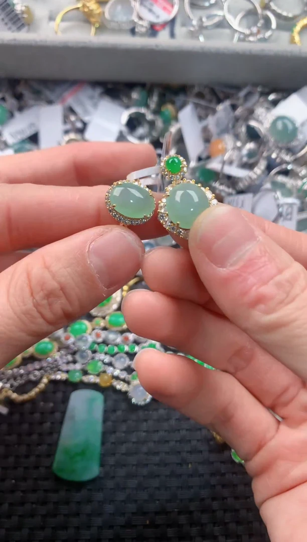 银S925镶嵌戒指翡翠111   4