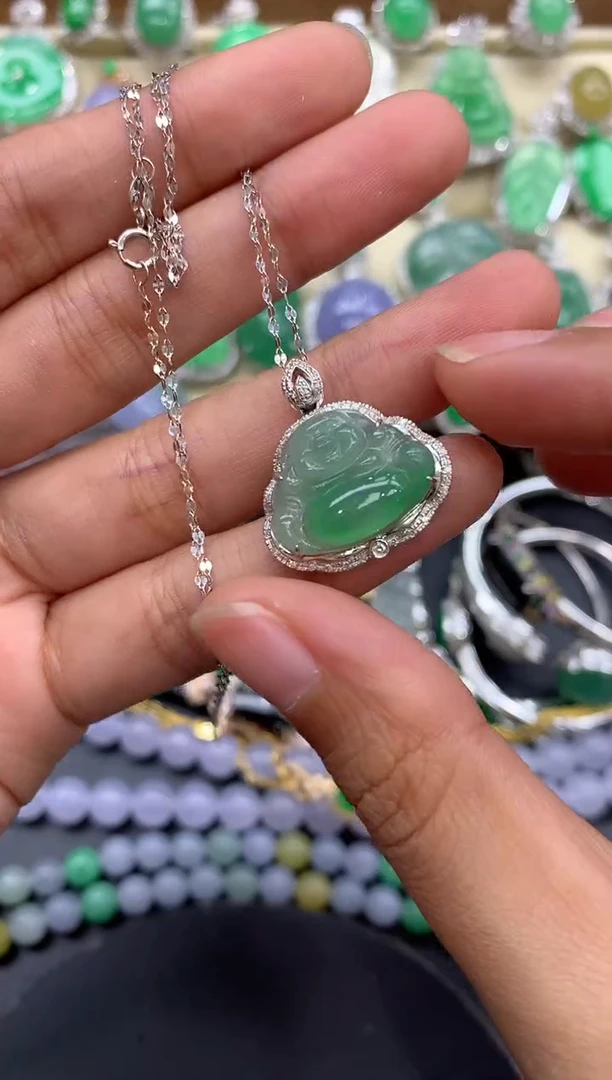 【闪购商品】翡翠颈饰18K金镶嵌168-中国好珍宝