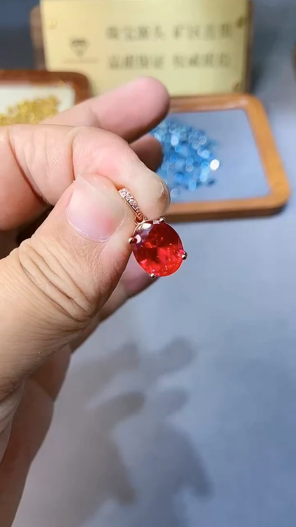 【闪购商品】红宝石颈饰银S925镶嵌1654