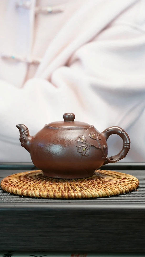 茶壶紫砂82金龙血 海棠壶  251cc