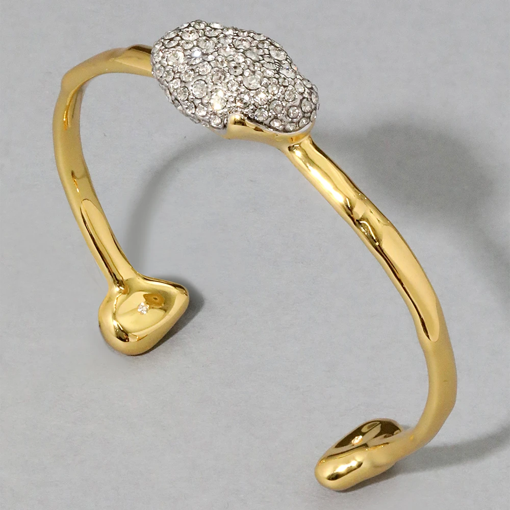 铜合金手镯 FOR DAYS  AB系列重工微镶开口手镯