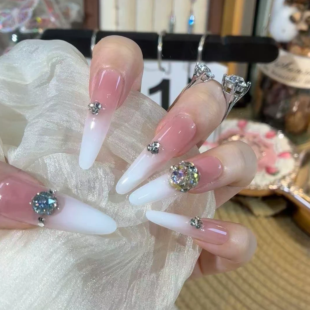 清羽墨安-东洲钻渐变色堆钻设计款-秋冬手工显白高级