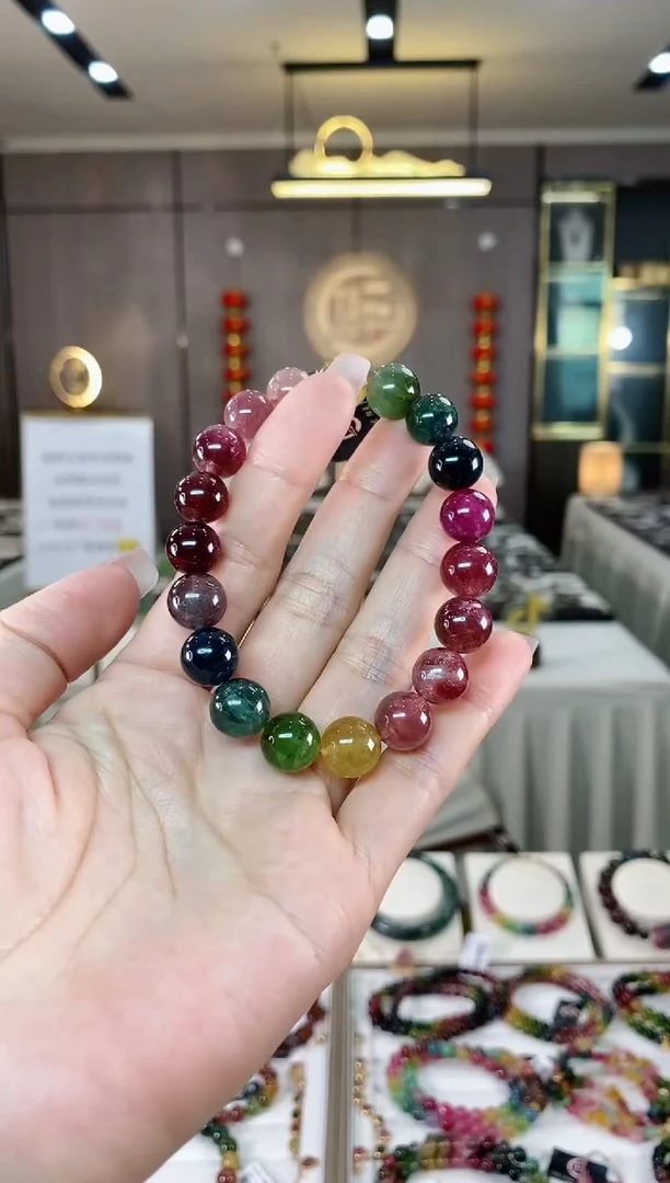 【闪购商品】碧玺单圈手串10mm+未镶嵌（多样性发一条）hon