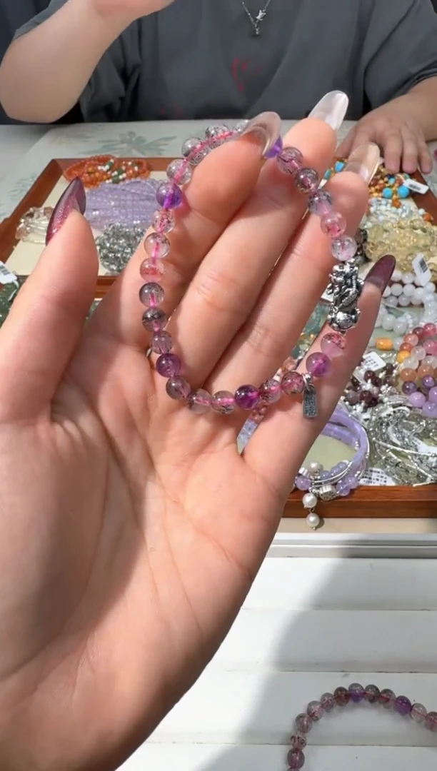 【闪购商品】水晶手链银S925镶嵌Q014超七貔貅设计款