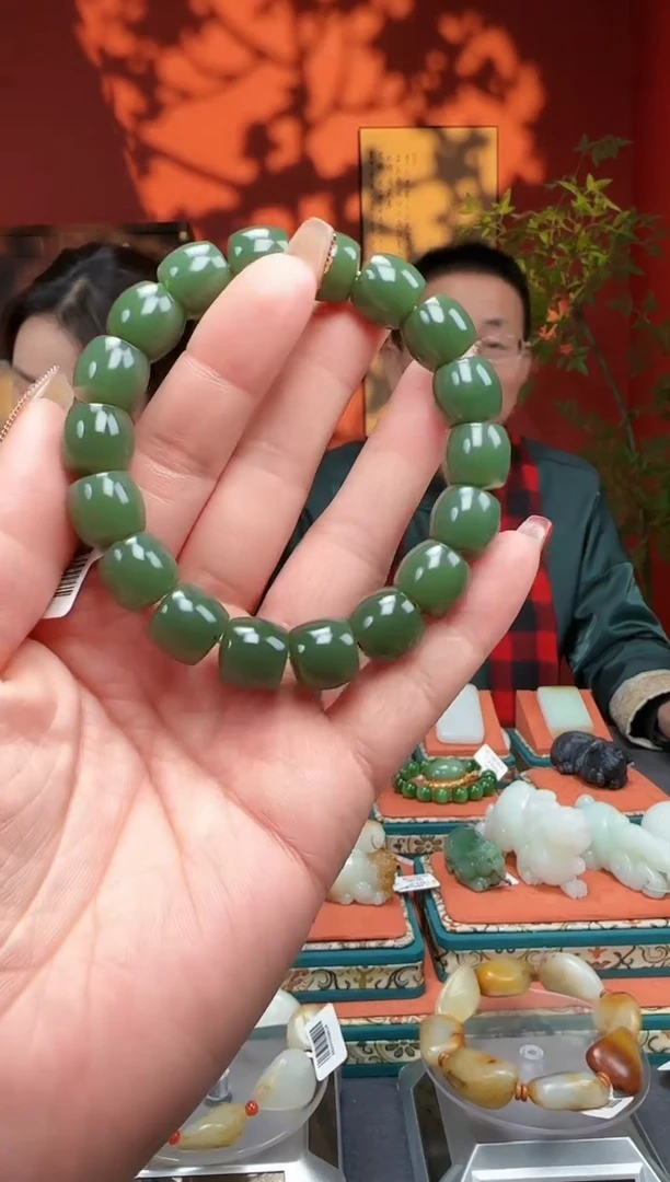 【闪购商品】和田玉手串未镶嵌手串卡12