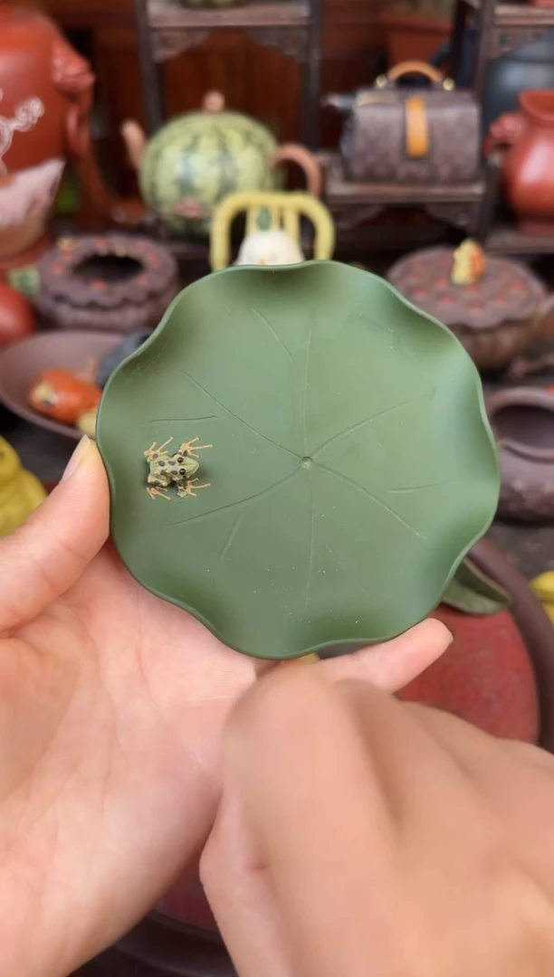 紫砂茶宠紫砂荷叶